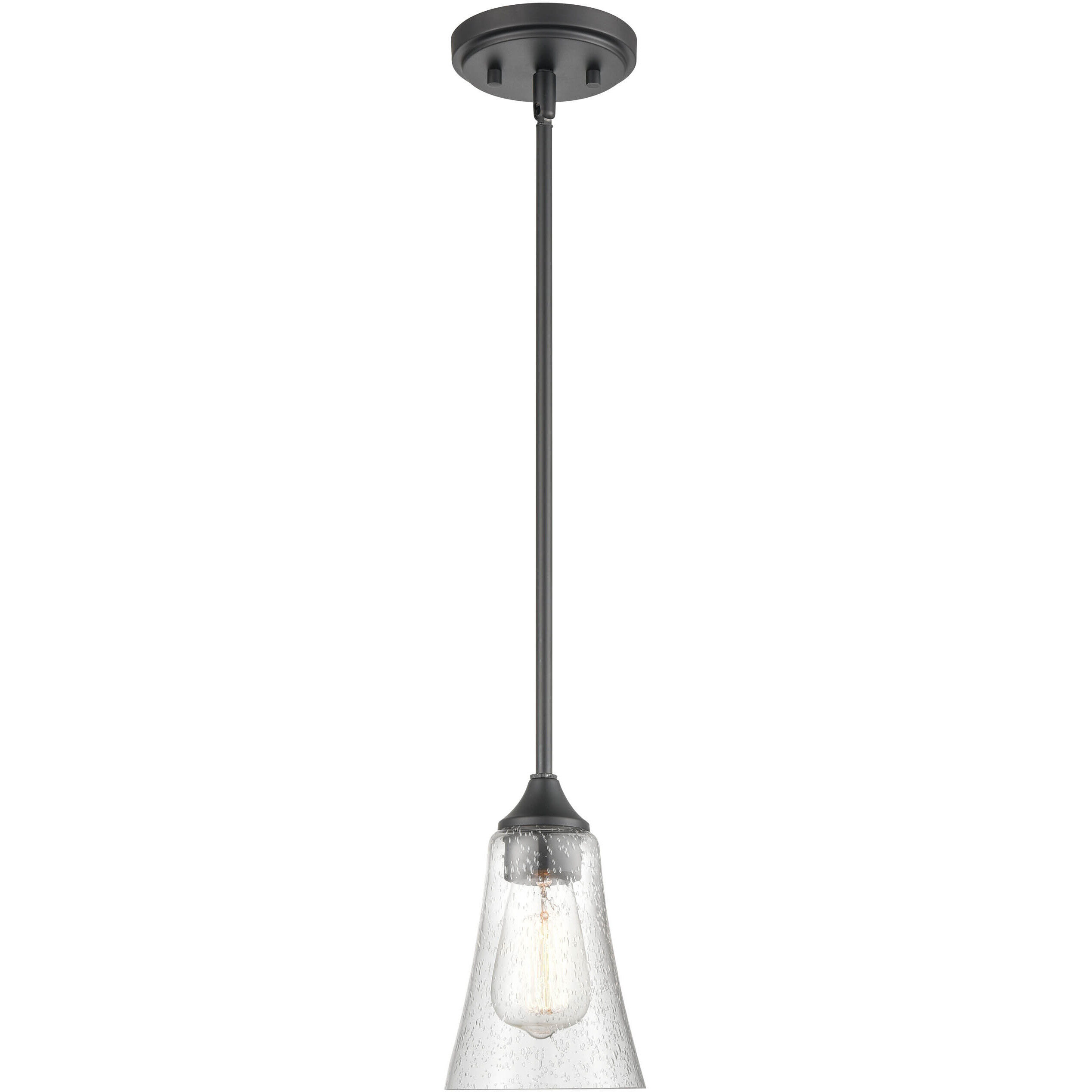 Natalie 1 Light 5.25 inch Matte Black Pendant Ceiling Light